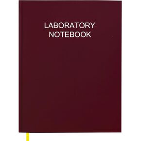 Lab Notebook/Laboratory Notebook - (.25" Grid Format), Laboratory Notebook Quad Ruled Science Lab Book with Grid Pages: Table of Contents for Chemistry, Physics, Biology, 8" x 10", Red