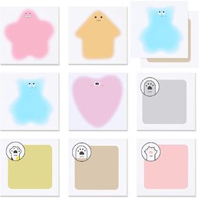 BAYTORY 400 Sheets Cute Sticky Notes 3 x 3 in, Aesthetic Sticky Pads, Self-Stick Note Pads for Home Office School Supplies (Cute)