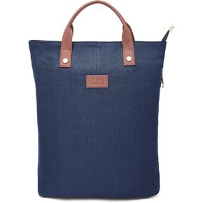 Premium 2-in-1 Hemp Tote Backpack | Sustainable Organic Fabric | Fits 13" Laptops | Spacious & Multi-Compartment Design | Navy Blue