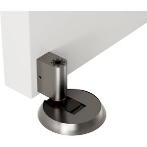 1 Pack Solid Brass Windproof Door Stopper, Mechanical PushLock Design No Drill Installation Heavy Duty & Wall Protector, Ideal for Offices Home Use Baby & Pet Friendly