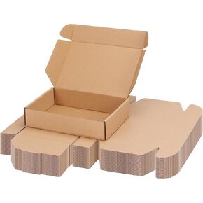 PHAREGE 7x5x2 inch Shipping Boxes Bulk 40 Pack Brown, Tab Lock Tuck Top Mailer Boxes for Packaging Small Business, Small Cardboard Gift Boxes for Wrapping Mailing Present