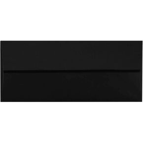 Hamilco Black Business Mailing Envelopes #10 4 1/8 x 9 1/2" 100 Pack
