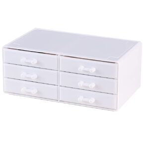 Cq acrylic Purple Stacking Arts and Crafts Organizer Storage With 2 Drawers,4.72" Tall Acrylic Organizer Drawers,Plastic Organization Drawers for Vanity, Undersink, Kitchen Cabinets,Bathroom
