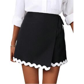 Floerns Women's Casual Asymmetrical High Waisted Bodycon Pencil Skirt Shorts