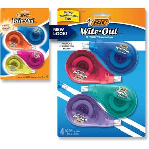 BIC White-Out Brand EZ Correct Correction Tape, 4 Count