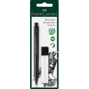 Faber-Castell Precision Eraser Pen & 4 Count Refill Set - Ergonomic Retractable Eraser Pen, Mechanical Pencil Eraser, Artist Eraser for Drawing, Art Erasers for Beginners & Professionals