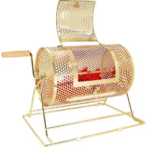 GSE Games & Sports Expert Raffle Drum, Professional Brass Raffle Ticket Spinning Cage, Holds 2,000 Tickets or 80 Ping Pong Raffle Balls (Available in Small, Medium, Large & X-Large)