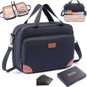 Large Bible Cover Case with Markers, Bible Tabs in Gift Box for Women Men Bible Holder -Bible Carrying Case - Bible Bag Bible Carrier for Bible Study Suppliers -Bible Gift for Book Lovers