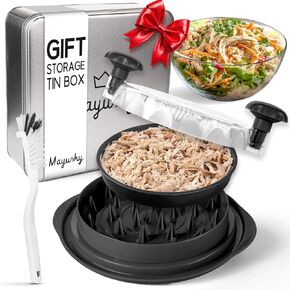 Chicken Shredder - Chicken Breast Shredder Tool Twist, Anti Slip Kitchen Shredder Meat Shredder - Heat Resistant Chicken Shredder Tool, Dishwasher Friendly Chicken Grinder (black)