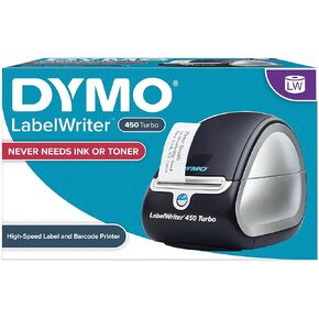 DYMO Label Printer | Label Writer 450 Twin Turbo Direct Thermal Label Printer, Fast Printing, Great for Labeling, Filing, Shipping, Mailing, Barcodes and More, Home & Office Organization