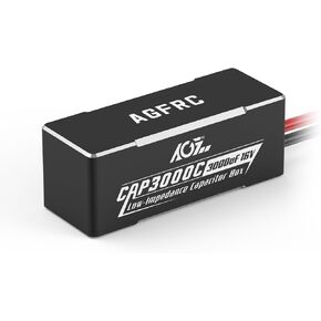 AGFRC 2000uF Mini RC Capacitor - 16V Non Polarity Low Impedance Capacitor with CNC Aluminum Case for RC Car (CNP2000C)
