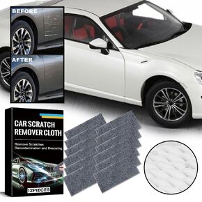 12Pcs Car Scratches Remover,Nano Cloth for Car Scratchess,Nano Magic Cloth Scratch Remover Nano Cloth for Car Scratch Easily to Repair Scratches,Swirls,Paint Residue