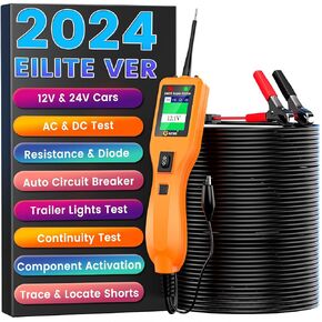 KZYEE KM05 (Simplified of KM10) Super Power Circuit Probe Tester, 12V 24V Automotive Circuit System Diagnostic Tool, AC&DC Voltage/Short Finder/Diode Resistance Component Tester, 13Ft Cable