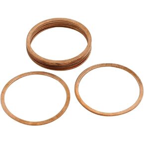 X AUTOHAUX 8 Pcs 40mm Inner Dia Copper Washers Flat Sealing Gasket Rings for Car