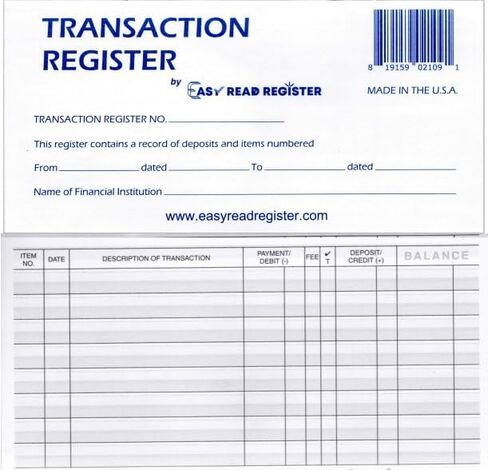 Checkbook Registers, 25-26-27 Calendars, Made in USA (12) in Saudi Arabia
