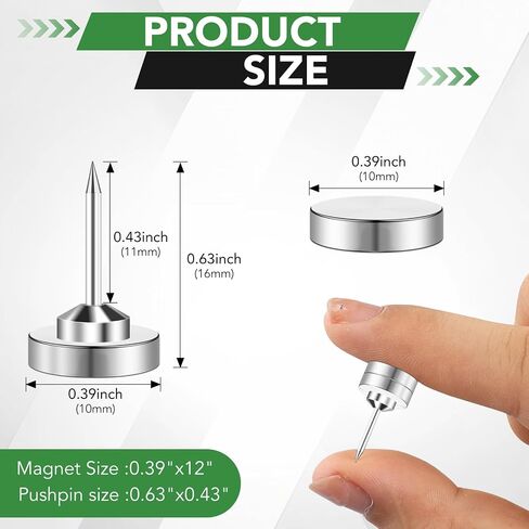 60 Pack Magnetic Pushpin, Magnetic Clips Magnet Thumb Tacks Magnet Tacks Push Pins for Cork Board Wall Bulletin Board Photo Wall in Saudi Arabia