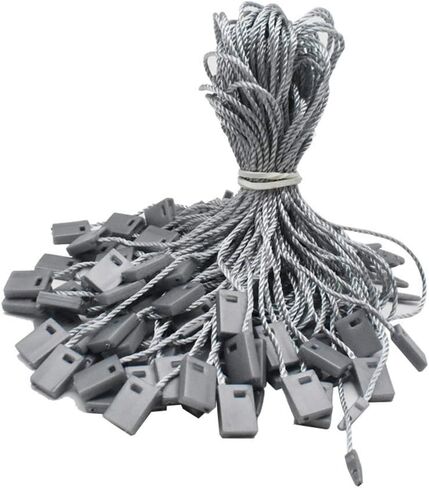 1000Pcs 7" Hang Tag Tags Nylon String Snap Lock Pin Loop Fastener Hook Tie Black (Yellow) in Saudi Arabia