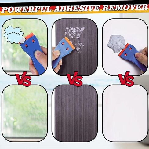 Adhesive Remover, Surface-Safe Glue Remover with Plastic Scraper 10.14 Fl oz, Sticker Remover for Easy Removal of Stickers, Labels, Decals, Tape Residue, Gum, Tar, Grease, Adhesive Remover for Cars in Kuwait
