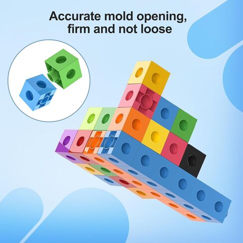 Math Linking Cubes with Box 301PCS, Preschool Math Manipulative, Kids Counting Blocks Play Set, Suitable for Learning Educational Supplies in Kindergarten. Great Gift for Boys & Girls (1) in Kuwait
