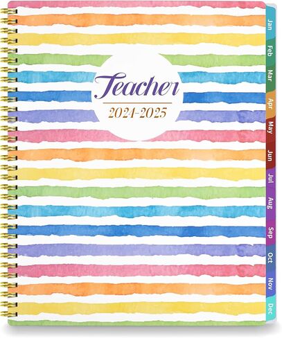 Teacher Planner 2024-2025 Academic Year, Aug 2024- July 2025 Teacher Lesson Planner, 8.5" x 11", Weekly & Monthly Lesson Plan Book for Teachers, Academic Planner for Classroom or Homeschool（Flower） in Saudi Arabia