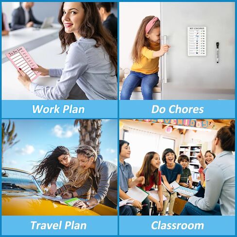 4 Pcs Chore Chart for Kids Multiple Kids Sliding Routine Chart Dry Erase Chore Board for Fridge Reusable Chore Checklist, RV Checklist, Planning Board, Daily Checklist, Home Routine Planning in Saudi Arabia