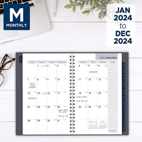 AT-A-GLANCE 2025 Appointment Book Planner, Weekly & Monthly, 8-1/2" x 11", Large, Quarter-Hourly, DayMinder, Gray (GC5200725) in Saudi Arabia