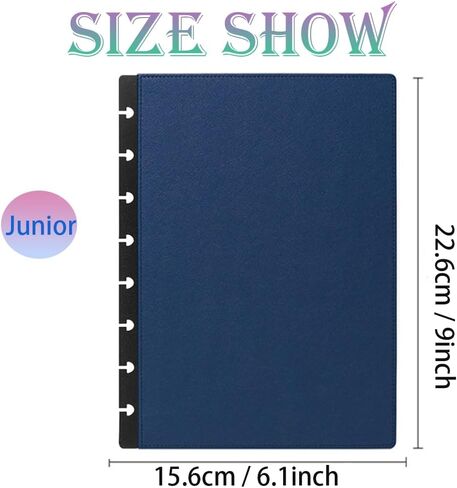 Junior Discbound Journal PU Leather Covers(1 Pair) Compatible with Circa Arc TUL and Happy Planner(Khaki,Junior) in Saudi Arabia