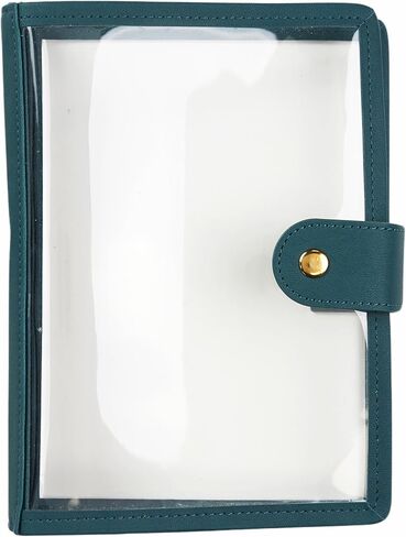 Erin Condren Clear Petite Planner Folio, Clear On The Go Folio with Peacock Vegan Leather Accents, Fits up to 4 Erin Condren Petite Planners and Journals in Saudi Arabia