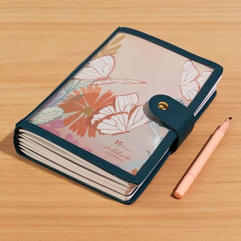 Erin Condren Clear Petite Planner Folio, Clear On The Go Folio with Peacock Vegan Leather Accents, Fits up to 4 Erin Condren Petite Planners and Journals in Saudi Arabia