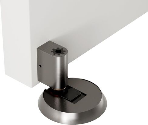 1 Pack Solid Brass Windproof Door Stopper, Mechanical PushLock Design No Drill Installation Heavy Duty & Wall Protector, Ideal for Offices Home Use Baby & Pet Friendly in Kuwait