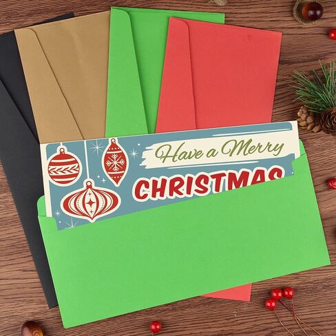30 Pieces Mailing Envelopes Number 10 Bussines Envelopes for Invitations Weddings Chrismas Party Greetings Cards No Window (red, 9.45 x 3.94 inch) in Saudi Arabia