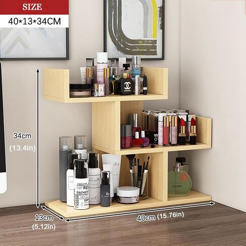 FOTN Office desktop flower stand, home decoration green plant succulent rack balcony, Simple Student Dormitory Bookshelf, Desk Multi-Layer Small Bookcase (oak, 3-tier) in Kuwait