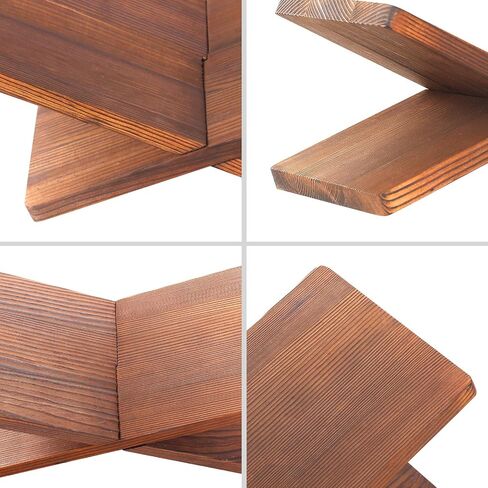 Wood Book Stand for Reading - Book Display Stand, Cook Book Stand, Textbook Stand, Recipe Book Holder Stand, Open Book Holder (Black) (Redwood) in Saudi Arabia
