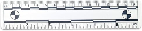 Crime Scene Vinyl Photo Scales - Pack of 10 Scales - 6-Inch - for Evidence Photos - Measurements in Inches and Millimeters (Black) in Saudi Arabia