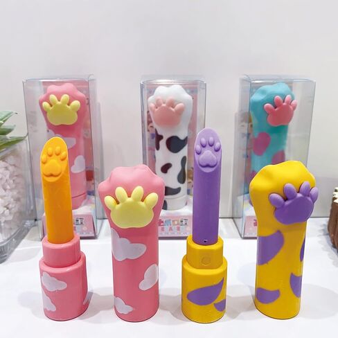 4 قطع ممحاة مخالب لطيفة ممحاة كرتونية ممحاة Kawaii ممحاة أحمر الشفاه تصميم محايات للمدرسة والأطفال والبنات والنساء (4 قطع مخلب) in Saudi Arabia