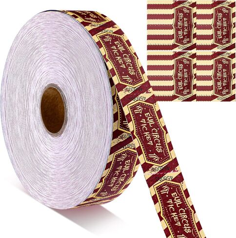 Pasimy Circus Tickets Roll Carnival Tickets Raffle Tickets Carnival Party Ticket Trick or Treat Raffle Ticket Circus Party Decorations for Halloween Circus Party Favors Supplies (Halloween, 1000) in Kuwait