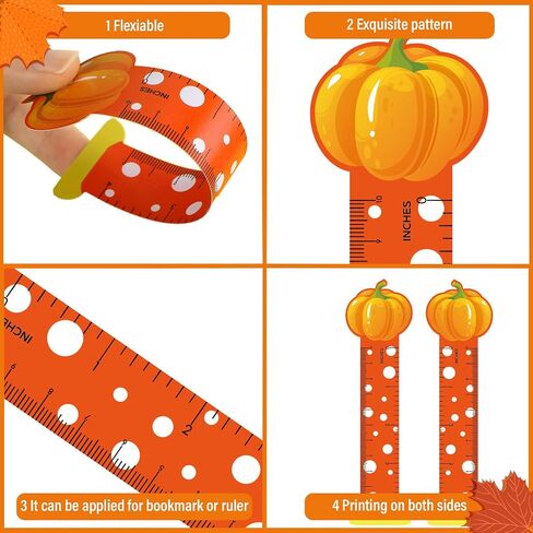 60 Pcs Thanksgiving Bookmarks Cute Bookmark Rulers Fall Gifts Women Funny Bookmarks Thanksgiving Party Favors for Autumn Ideal Birthday Holiday Gift (Thankful Style) in Saudi Arabia