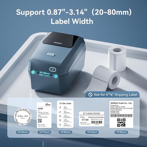 طابعة ملصقات NIIMBOT K3، صانع ملصقات مقاس 3 بوصة مع اتصال عالي السرعة وبلوتوث وUSB، تدعم الهاتف الذكي والكمبيوتر الشخصي، وصانع الملصقات الحرارية للأعمال الصغيرة والمكاتب المنزلية in Kuwait