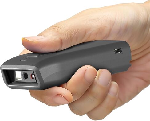 NetumScan Mini 1D Bluetooth Barcode Scanner، 3 في 1 تلقائي CCD قارئ باركود لاسلكي للمخزون، ماسح ضوئي صغير للرموز الشريطية لنقاط البيع والكمبيوتر والكمبيوتر اللوحي وiPhone وiPad وiOS وAndroid in Kuwait