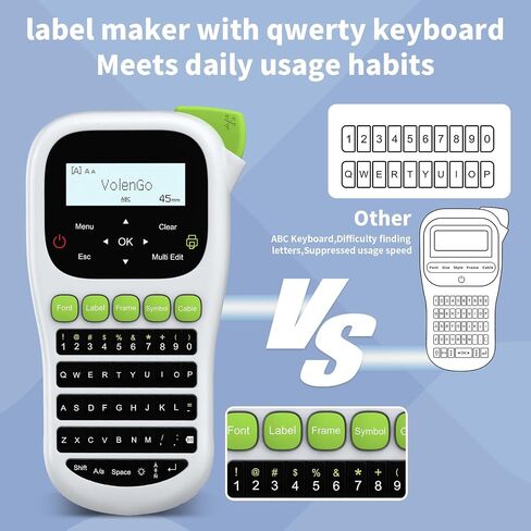 H1100 Label Maker, Label Maker Machine with-Tape 12mm Laminated, Portable Labeler with Backlit-LCD Multi-Templates, Handheld Wire Label Makers, Inkless Labeling Maker for School Office Organization in Saudi Arabia