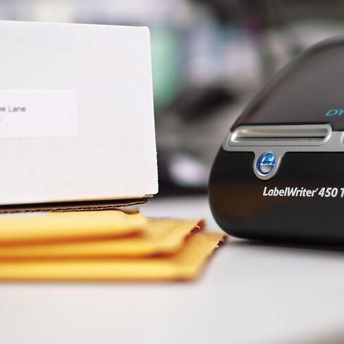 طابعة ملصقات DYMO | طابعة ملصقات حرارية مباشرة من Label Writer 450 Twin Turbo، طباعة سريعة، رائعة لوضع الملصقات والملفات والشحن والبريد والرموز الشريطية والمزيد، تنظيم المنزل والمكتب in Saudi Arabia