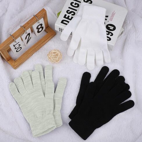 Cooraby 9 Pairs Winter Magic Gloves Adult Full Fingers Gloves Warm Stretchy Gloves for Men, Women or Teens in Saudi Arabia