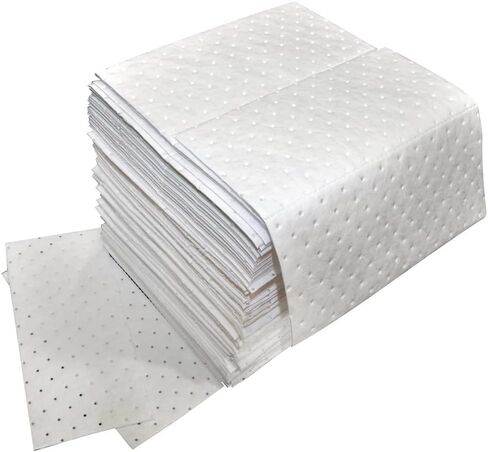 وسادات/حصائر ماصة للانسكاب من Aain® LT011، طول 50.8 سم × عرض 38.1 سم، أبيض in Saudi Arabia