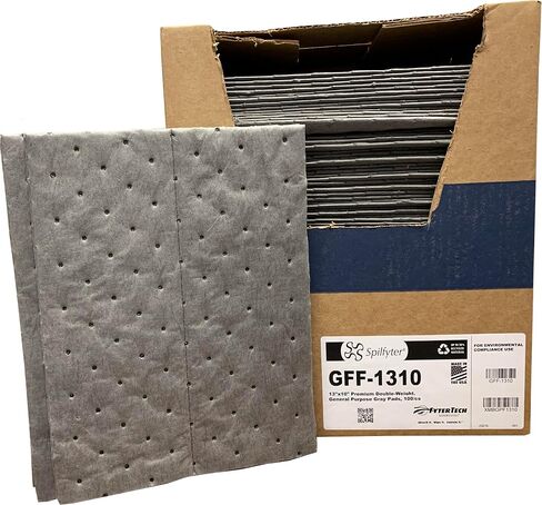وسادات/حصائر ماصة للانسكاب من Aain® LT011، طول 50.8 سم × عرض 38.1 سم، أبيض in Saudi Arabia
