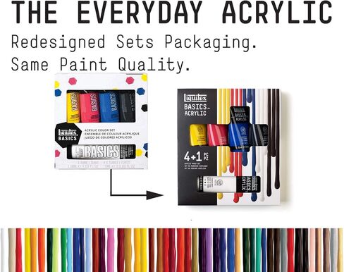 Liquitex 2023469 0.74 oz Tubes Basics Acrylic Paint Set44; Assorted Color - Set of 12 in Saudi Arabia