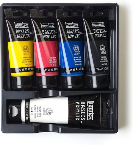 Liquitex 2023469 0.74 oz Tubes Basics Acrylic Paint Set44; Assorted Color - Set of 12 in Saudi Arabia