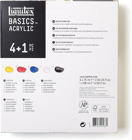 Liquitex 2023469 0.74 oz Tubes Basics Acrylic Paint Set44; Assorted Color - Set of 12 in Saudi Arabia