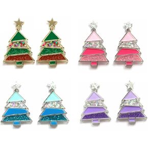 4 أزواج أقراط عيد الميلاد للنساء عيد الميلاد أقراط الاكريليك مجموعة أقراط الزنجبيل ديناصور قوس قزح أقراط الزنجبيل زينة عيد الميلاد هدايا عيد الميلاد للنساء الفتيات in Kuwait