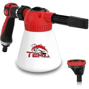 TEMOLA Car Wash Foam Cannon, Car Wash Spray Foam Gun Connected to Garden Hose, Car Wash Kit, Ultimate Scratch Free Cleaning, Foam Cannon Garden Sprayer, Foam Gun for Car, Motorcycle and Garden, Blue
