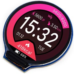 Waveshare 1.28inch Round LCD Display Module 65K RGB Colors 240×240 Resolution with SPI Interface Embedded GC9A01 Driver